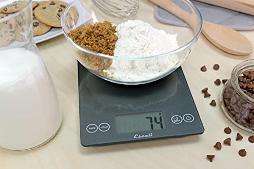 Arti Glass Food Scale Digital Countertop Kitchen (Grey Storm / 15" x 6.5" x 0.75")
