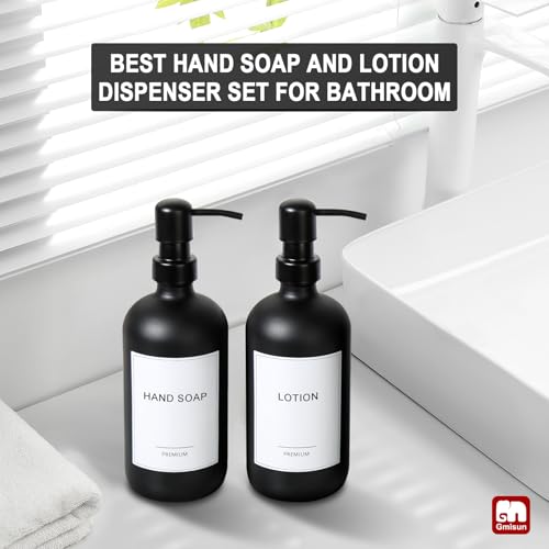 Black Soap Dispenser (Black Bottle + Black Pump / 2 Pack)