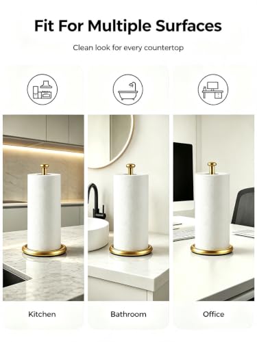 Paper Towel Holder Countertop with Weighted Base