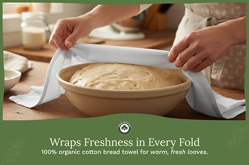 Organic Cotton Tea Towels for Embroidery (White)