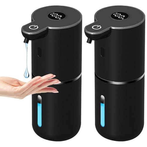 2 Pack Automatic Liquid Soap Dispenser Touchless (2 Pack- Black / Liquid)