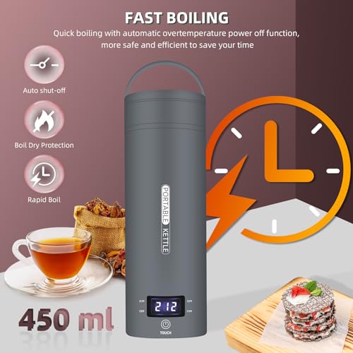 Portable Electric Kettle Travel (Grey)
