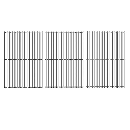 15/17/19 Inch Grill Cooking Grates Replacement for Weber Genesis II E-410, E-435, S-435, SE-410, 66089 66097, Kitchen-aid 720-0856V 740-0781, Weber Genesis II LX 400 SER GBS S-435 (19"D x 33.75"W)