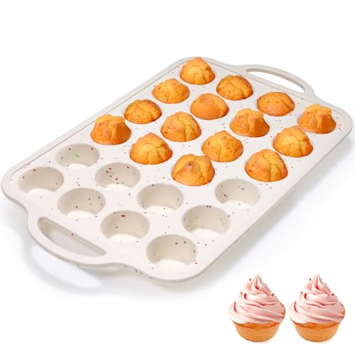 Silicone Mini Muffin Pan with Metal Frame (Mini 24-Cup: 1pc)