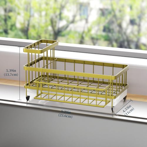 Sponge Holder for Kitchen Sink (Light Gold / Large)