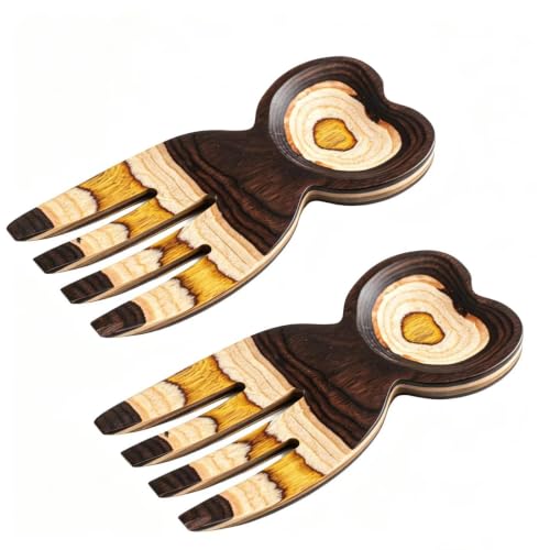 Brown Heart Shape Salad Tongs (Brown Salad Hand)