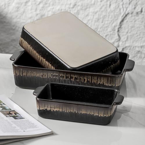 Bakeware Set Ceramic Baking Dish (Rough Black)