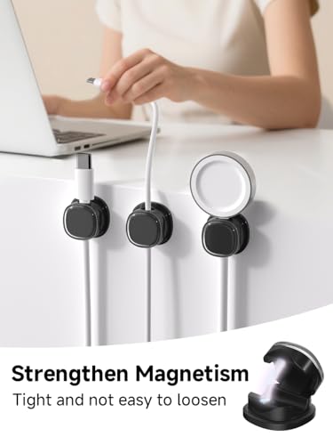 Magnetic Cable Clips (9-PCS Black)