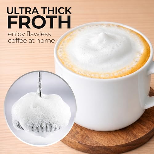 Rechargeable Milk Frother Handheld (Ultra Black Copper / Rechargeable Z1 Motor Max)