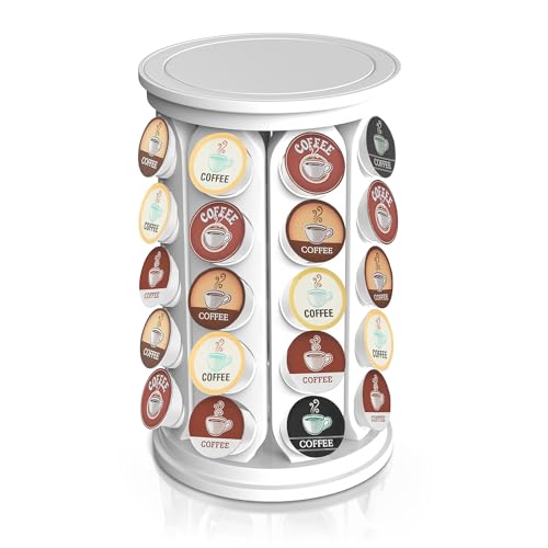 K Cup Holder Coffee Pods Holder with 40 K (White)