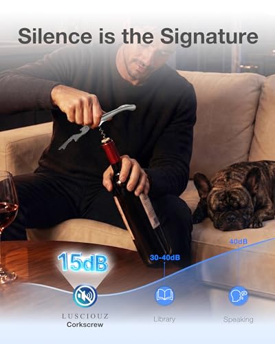 Zero Resistance THE HELIX Elite Corkscrew Silent Wine Bottle Opener Waiters Corkscrew Wine Key (6 Coil_Silver)