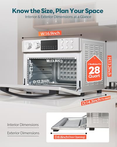 28QT Air Fryer Toaster Oven Combo (Stainless Steel)