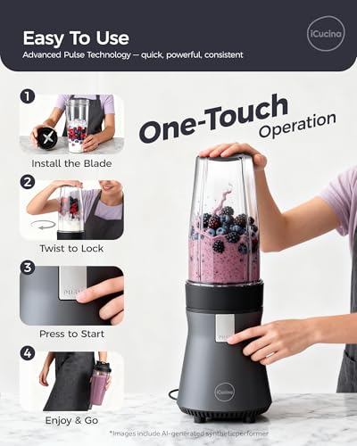 Smoothie Blender (Personal Blender with 2 Cups)