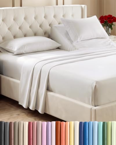 Flex Top Split Head King 4 Piece Sheet Set (02 - Antique White / Split Head/Flex Top)