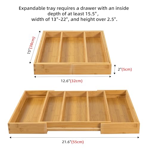 Drawer Organizer Kitchen Utensils (Natural / Medium)
