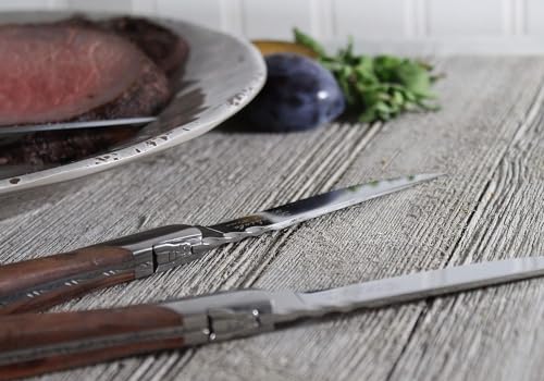 Laguiole Connoisseur Rosewood Steak Knives (Pakkawood)