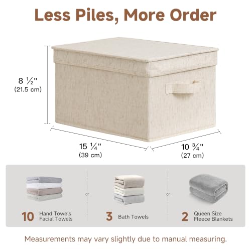Fabric Storage Bins (Rustic Linen / Large)