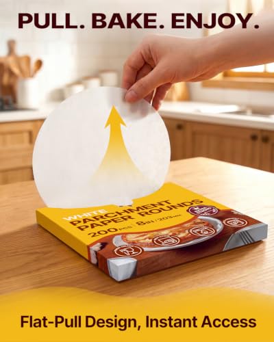 Unbleached Parchment Paper Rounds (White / 8inch)