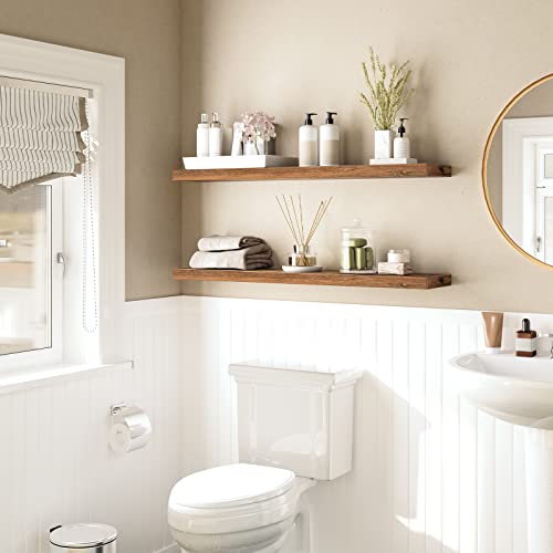 Floating Shelves for Wall (Rustic Brown / 39.4 Inches)