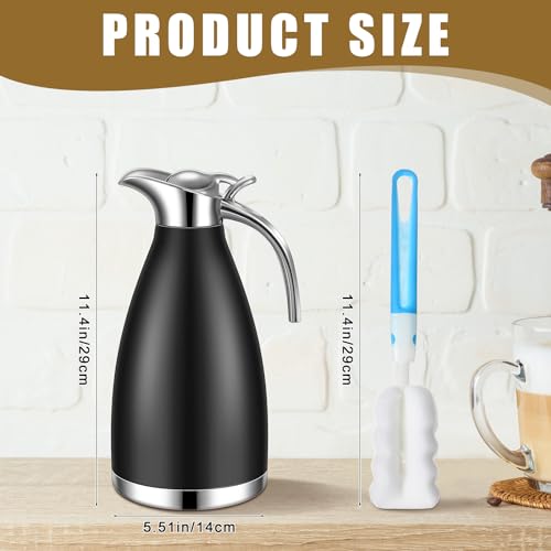 2 Pcs 68oz Thermal Coffee Carafe (Black/White)