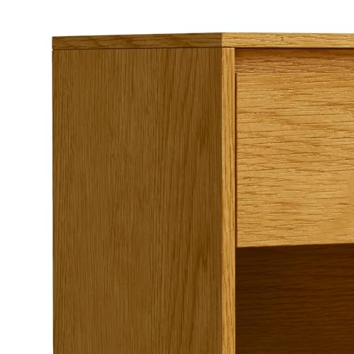 Hunter 20" Wide Bedside Table in Oak Veneer (Oak Veneer / 20 inch)