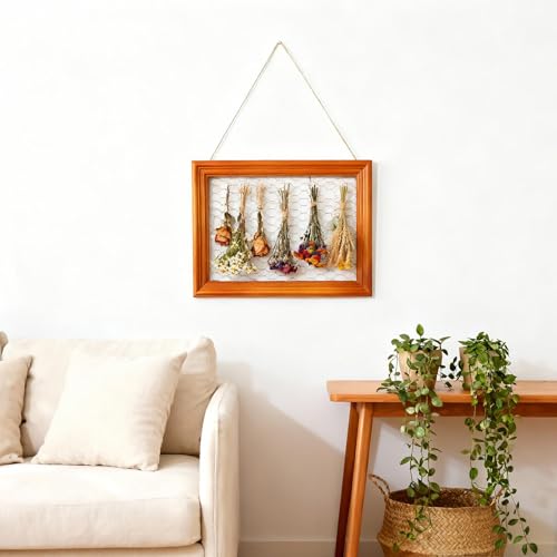 Rustic Herb & Flower Drying Rack (Photo Frame Flower Decorative Stand-wire)