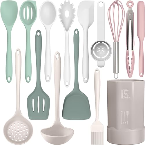 Silicone Cooking Utensils Set (Multicolor)