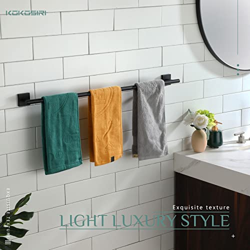 32'' Towel Rails Bathroom Towel Bars Matte Black 32 Inch Bath Towel Holder for Washroom Kitchen Wall Stainless Steel B4005BK (Matte Black / 32-Inch)