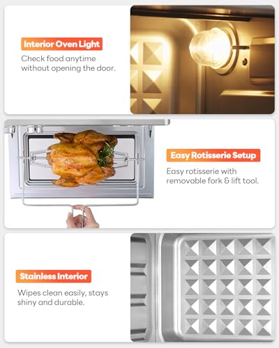 28QT Air Fryer Toaster Oven Combo (Sparkle Black)
