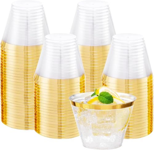 Heavy Duty Plastic Cups (9-Gold-100)