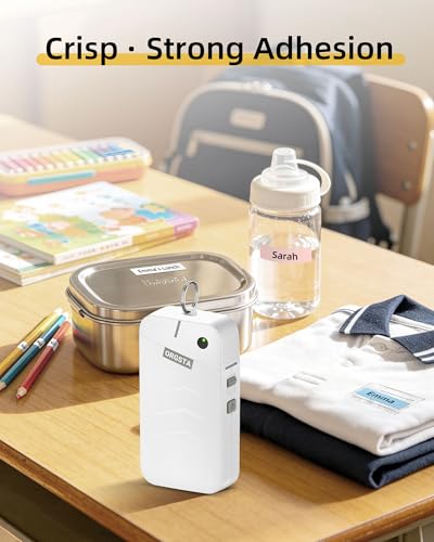 S001 Label Maker Machine with Tape (White)