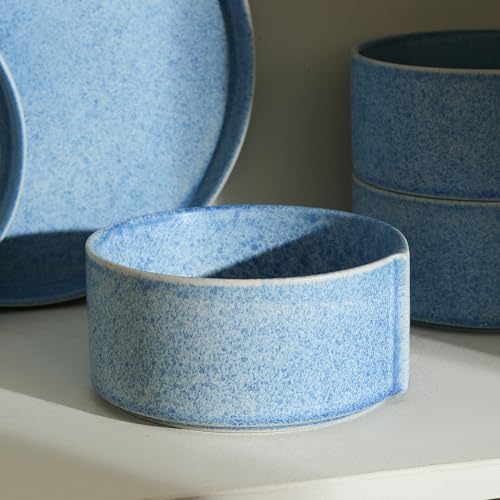 Bao 4 Piece Bowl Set Stoneware (Blue / 4-Piece - Cereal Bowl)