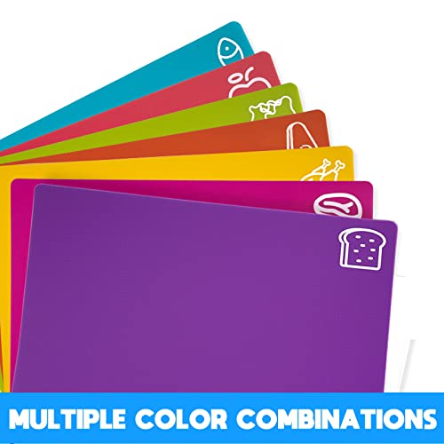 7 Pieces Flexible Cutting Boards (Multicolor Regular / 7PC)