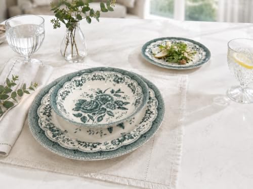 Royal 12 Piece Porcelain Dinnerware Set for 4 (12 / VICTORIA Green)