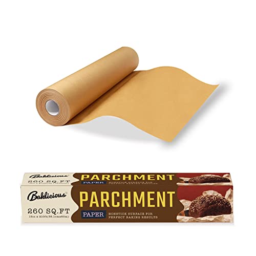 Unbleached Parchment Paper Roll for Baking (260 Sq Ft)