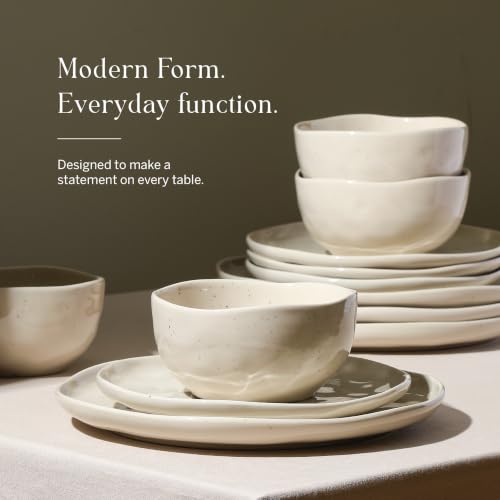 Mirella 12 Piece Stoneware Dinnerware Set (Beige / 12-Piece - Service for 4)