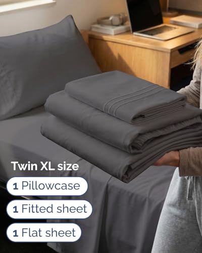 Twin XL 3 Piece Sheet Set (06 - Dark Grey / Twin XL)