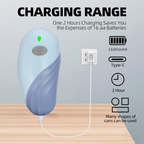 Rechargeable Auto Electric Can OpenerTouch Side Cut Opener Open Your Cans with A Simple Press of Button
