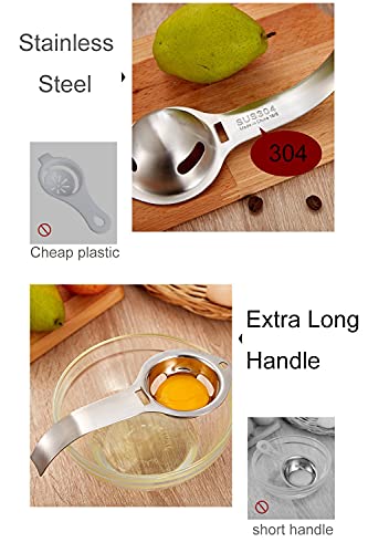Egg Separator Egg Yolk White Separator Stainless Steel Egg White Yolk Sifting Filter Egg Divider Kitchen Tool for Baking