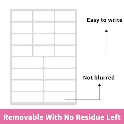 White Removable Labels