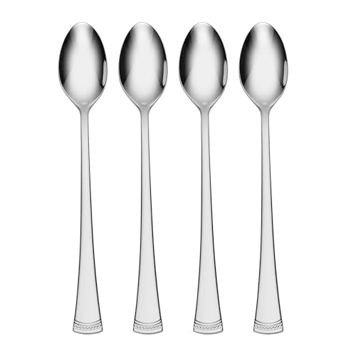 Portola Iced Tea Spoons Silverware Set for 4 (Iced Tea Spoons, Set of 4)