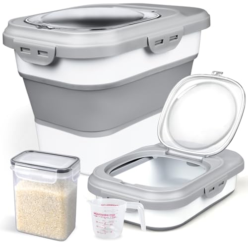 Rice Storage Container (6-20 Lbs Gray)