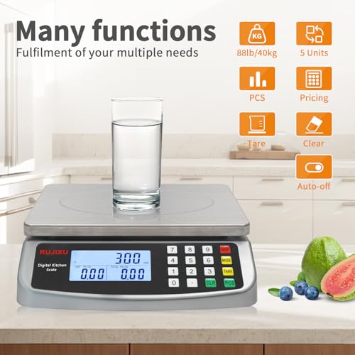 Food Scale 88lb (SILVER 40KG)