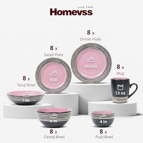 HomeVss 48 Piece Dinnerware Set
