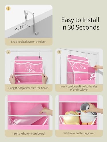 5 Tier Over the Door Organizer (Pink / 5 Tier)