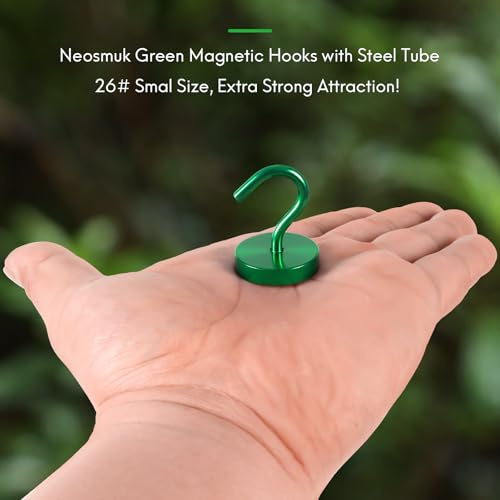 Magnetic Hooks Large Opening (Green / 80lb Magnetic Hooks)