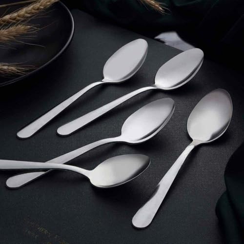 36 Pieces Tea Spoons Set Silverware (6.7 inch silver dinner spoons 36 pieces)