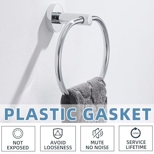Hand Towel Ring for Bathroom (Chrome)