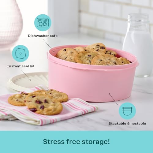 Heritage Collection 7.6 Cup Cookie Canister (Pink - Cookie)
