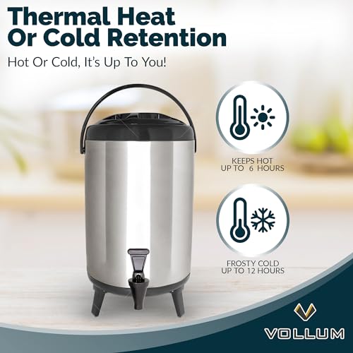 Stainless Steel Insulated Beverage Dispenser (10 Liter / Black)